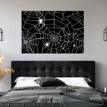41,3 x 29,5 Zoll Halloween-Hintergrundstoff mit Kürbis- und Geistermotiven, Geisterparty-Szene, Dekorationsbanner
