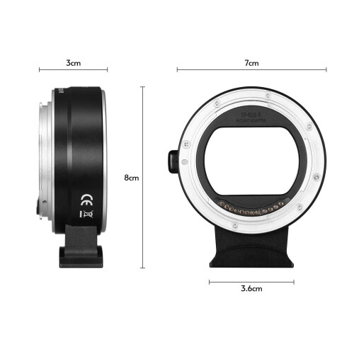 Kraftig EF-EOS R-adapter til Canon-objektiver, nem installation og fjernelse 2