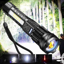 Lanternă Fankiway cu lumină puternică, încărcare USB, iluminare exterioară, lanternă albă de 30W cu lumină de lucru COB, scule de uz casnic