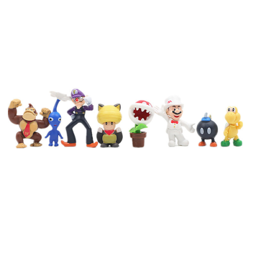 Ensemble de 48 figurines Super Mario : Luigi, Yoshi, Bowser, Wario, Peach, Toad et Daisy. 1