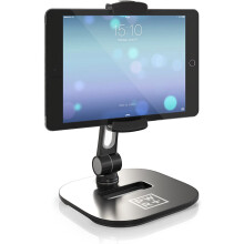 Verstelbare tabletstandaard en -houder: Tablet- en telefoonhouder met 360 graden draaibare hoek voor tablets van 4 tot 11 inch.