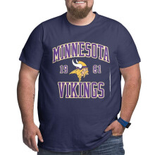 Μπλούζα Vikings Men Big and Tall Sports με κοντό μανίκι με λογότυπο ομάδας ποδοσφαίρου για τους