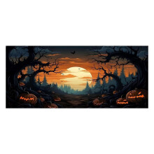 Décoration murale autocollante pour porte de garage Halloween (7 x 8 pi / 7 x 16 pi), compatible avec les portes de garage, en liquidation