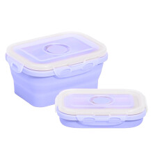 Hariumiu Tragbare Lunchbox aus Silikon, faltbar, leicht und ideal zur Aufbewahrung von Speisen im Büro, in der Schule oder zu Hause