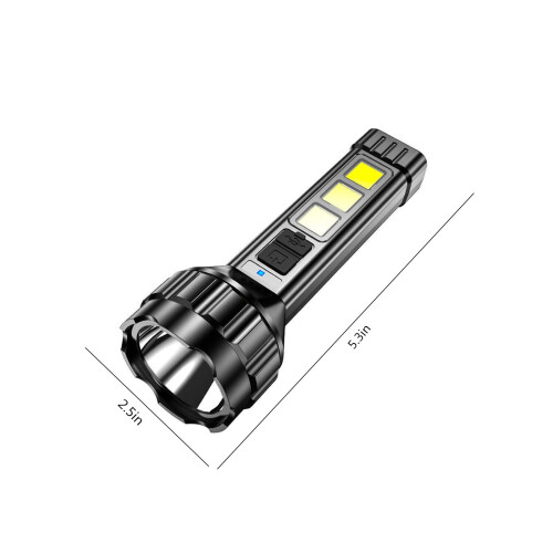 Επαναφορτιζόμενος φακός Donemore USB C, φορητός με δυνατότητα ζουμ με ισχυρό φως COB, 2