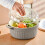 Πλαστικός νιπτήρας διπλής στρώσης, πολυλειτουργικό καλάθι φρούτων και λαχανικών 5