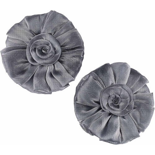 DIY2Pack Σκούρο γκρι δεσίματα κουρτινών, χειροποίητα στηρίγματα από υφασμάτινο