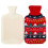 Happy date 500ml/1000ml/2000ml καουτσούκ θερμοφόρα με κάλυμμα πλεκτή, χριστουγεννιάτικη 5