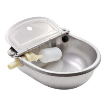 Automatic Livestock Water Bowl Stainless Steel Animal Waterer with Float Valve for Horses Cattle
