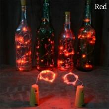 Luminițe LED din plută pentru sticle de vin, 2M cu șir de lumini din cupru, alimentate cu baterii, luminițe DIY pentru Crăciun, nuntă, decor de