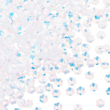1 Box ~3600Pcs Small Clear Flat Sequins Bulk Plastic PVC Crystal Iridescent Paillettes for Sewing, Craft, DIY, Embroidery, Ornament, compatible with