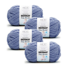 Pătură pentru bebeluși Bernat Baby Blanket #6Fire de poliester super voluminoasă, blugi pentru bebeluși10.5 oz/300 g, 220 yarzi (pachet de