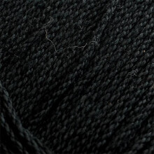 Merc. Cablé 12/6 Crochet yarn Black Black one size