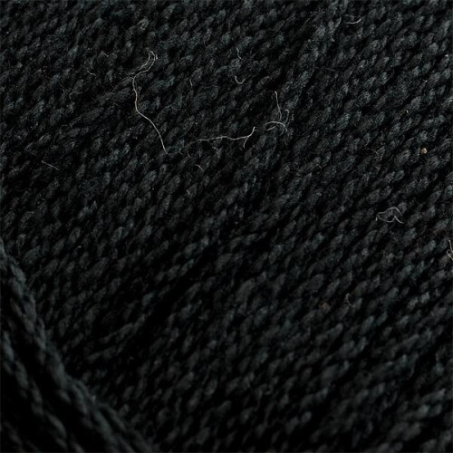 Merc. Cablé 12/6 Crochet yarn Black Black one size