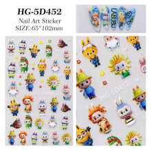 5D reliëf nagelstickers - Leuk cartoon design model2