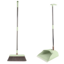 Ensemble balai et pelle pour la maison, balai à poils souples avec manche, ensemble pelle pour un nettoyage facile