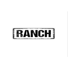 (Alumínium fém) Ranch fémtábla Farm Farmház Rusztikus utcai fémtábla vagy ajtónévtábla Tábla mérete: 4x16 hüvelyk