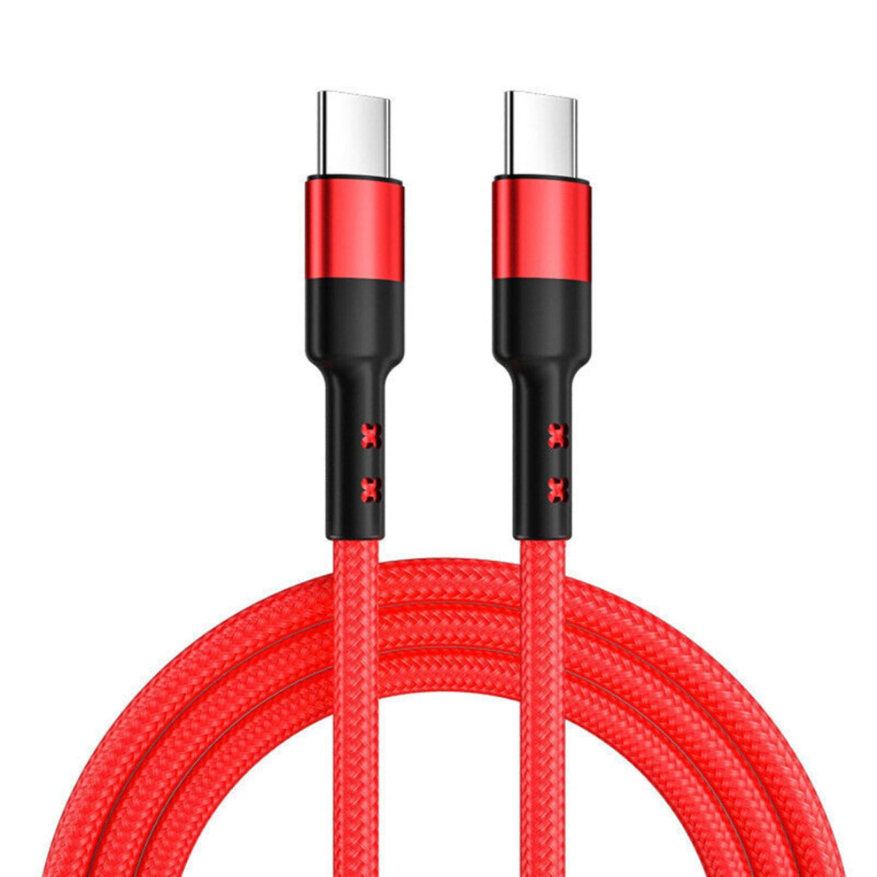 Usb C To Usb C Fast Chargers Pd Dual Type C Charging Datas Sync Usb Cables 100W H9a3 Black/Red 9423501768155