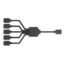 ARGB1to5 3-pinners 5V fleksibel vifte RGB-adapterkabel datamaskinkabinettkontaktsplitter for MSI