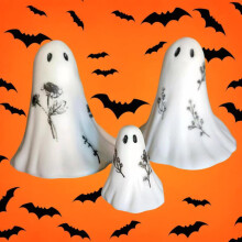 Weiße Geisterfigur aus Kunstharz – Halloween-Dekoration für die ganze Familie – Tagesangebote – Sonderangebote – Geschenke für Frauen und