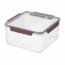 Boîte transparente de conservation des aliments, conçue pour maintenir la fraîcheur des aliments grâce à sa minuterie et sa fonction micro-ondes.