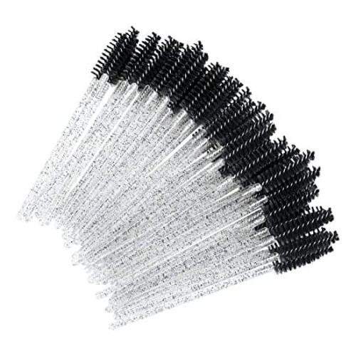 Dicasser 100PCS Crystal Eyelash Mascara Brushes Wands Applicator Makeup Kits 1