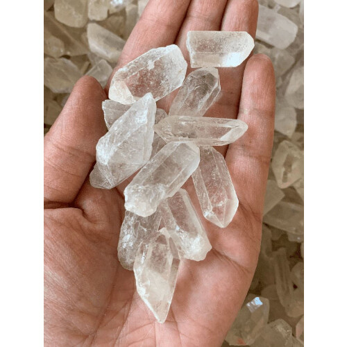 Cristale de cuarț brute, cu vârf mic, 0,5" - 1,5", vindecătoare