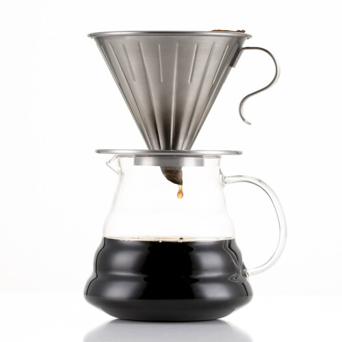 Set mit 2 Kaffeefiltern, Drippern und Sanduhren 1