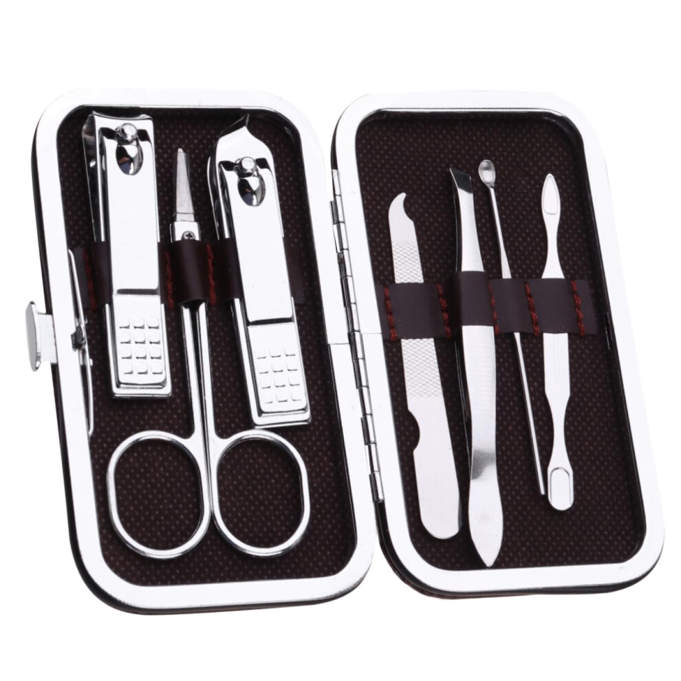 Nail Care Kit 7 Piece Manicure Set with Clippers and Scissors for Home and Travel