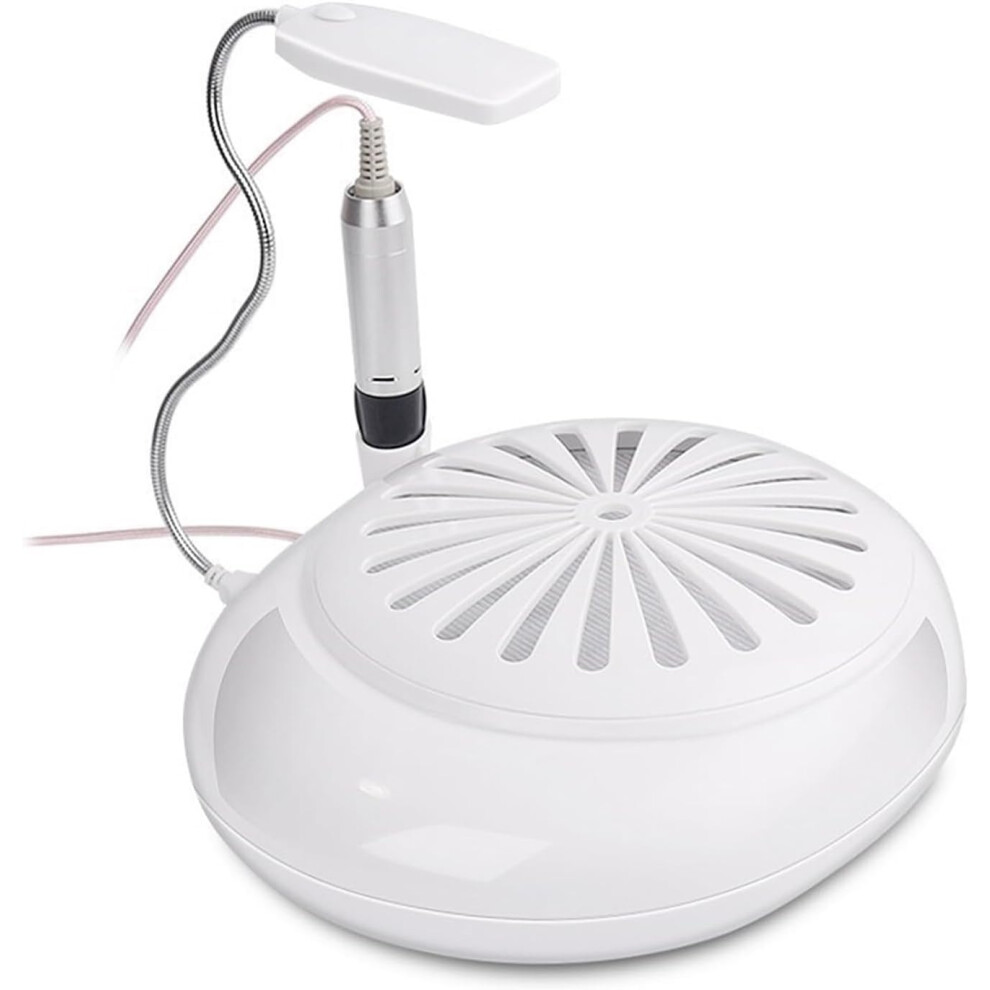 Professional Nail Dust Collector with Vacuum and Electric Nail Drill, Rechargeable, Reusable Filter