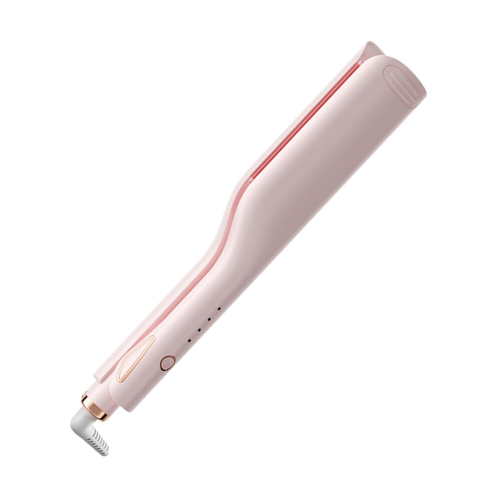 Hair Crimper Curling Iron with Adjustable Temperature, Fast Heating Pink 25mm Ceramic Styler