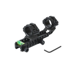 Rifle Scope Mount 25.4mm 30mm Offset Picatinny Rail with Precision Bubble Level Dual Fit