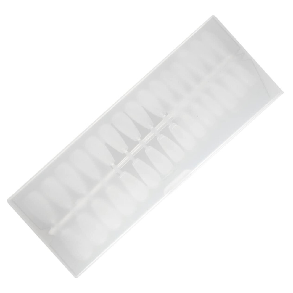 300pcs Medium Almond Frosted Full Cover False Nail Tips for DIY Manicure and Nail Art