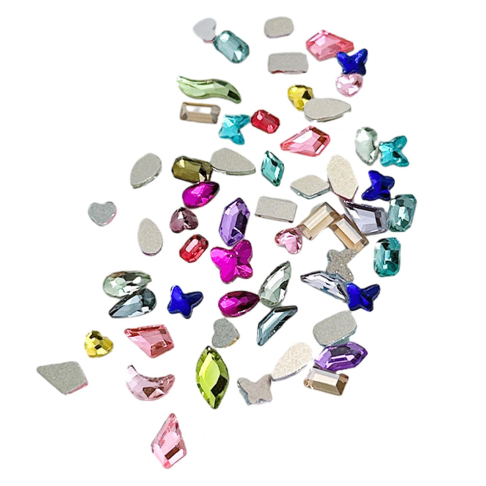 100Pcs Nail Art Rhinestones Set Mixed Color Crystal Gems for Acrylic and Gel Nails