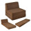 3 in 1 folding sofa bed with washable cover extra thick foam (15cm) brown 1