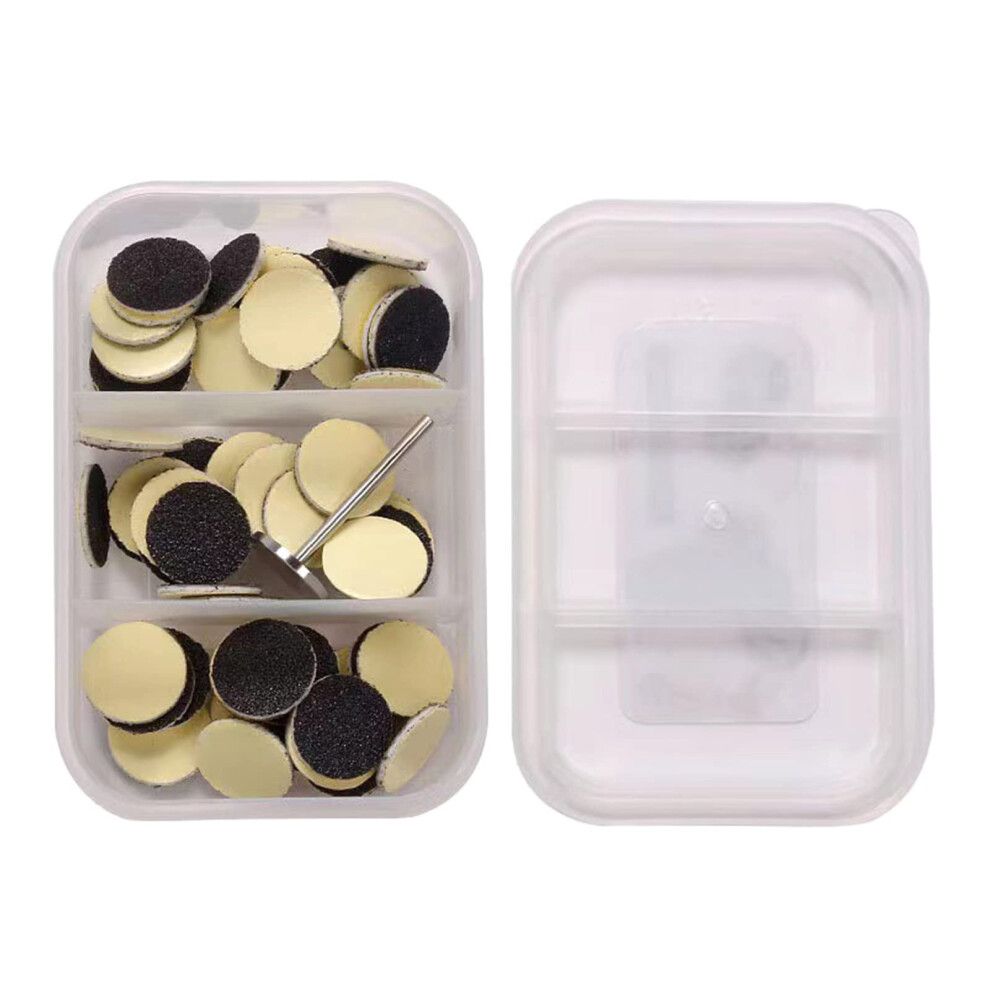 Electric Foot File Sandpaper Discs with Nail Bit, Self Adhesive Pedicure Sanding Pads for Callus Removal