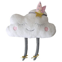 Cloud Pillow Cushion Plush Toddler Comfort Pillow for Kids White Soft Throw 23x38cm