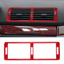Cubierta de fibra de carbono roja para la salida de aire de la consola central E39 1998-03