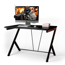 Mesa de jogos de 116 cm com design ergonômico 116 x 75 x 77 cm preto