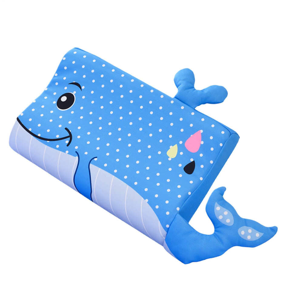 Cooling Neck Pillow for Kids with Animal Design, Ergonomic Support, Soft Breathable Fabric, Travel and Sleep Aid – Blue Whale