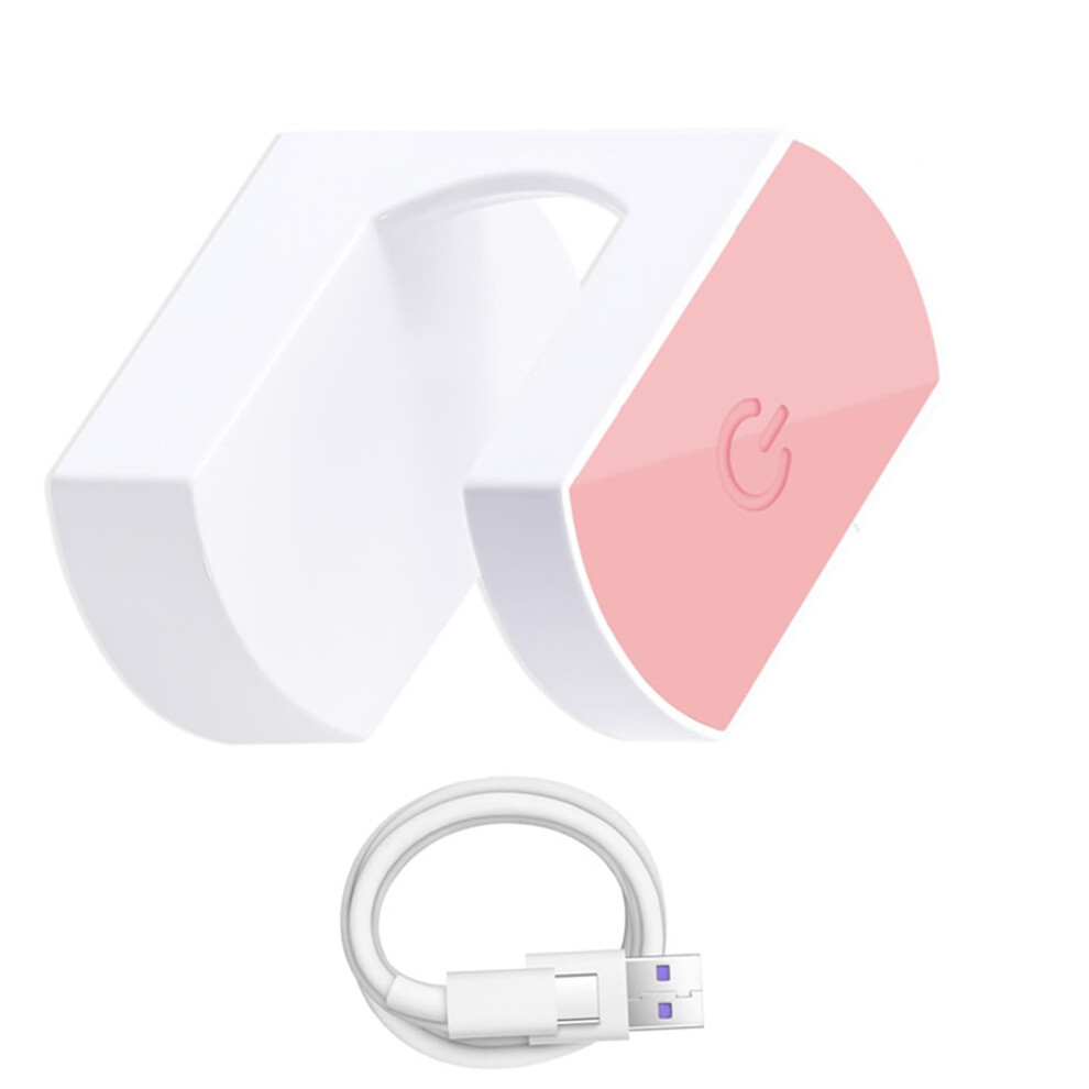 Pink Uv Led Nail Lamp Gel Nail Dryer With 6 Led Lights Usb Typec Fast Curing For Home And Salon Use