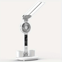 Bordslampa avsedd för lärande, instickslampa, sänglampa, skrivbordsläsning, multifunktionell fläkt, bordslampa