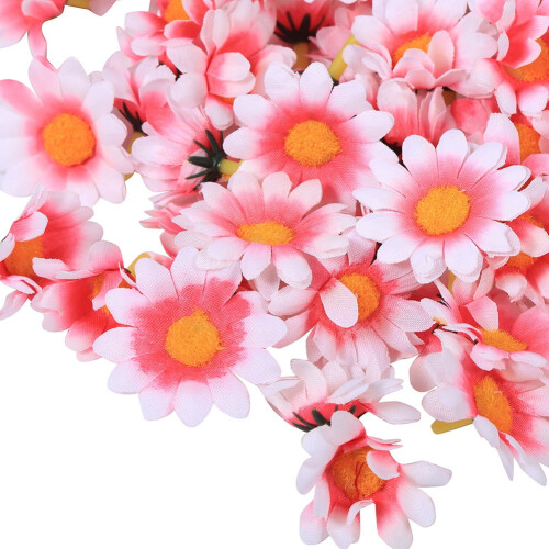 Goick Flower Heads-100PCS Τεχνητή Ζέρμπερα Μαργαρίτα Λουλούδι Κεφαλής Λουλούδι Γάμου DIY 1