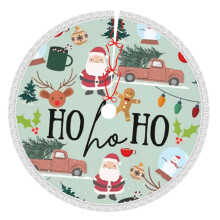 Vrolijk Kerstmis Kerstboomrok 76 cm, Winterse Feestboommat, Kerstboomrok voor Rustieke Kerstversiering