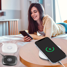 Ασύρματος φορτιστής Viflosae15W συμβατός με iPhone, επιτραπέζιο μαξιλάρι γρήγορης