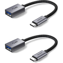 Cuibheoir USB C go USB Syntech, Pacáiste 2 Cuibheoir USB C go USB3, Cábla OTG Cuibheoir Thunderbolt3 go USB Baineann Comhoiriúnach
