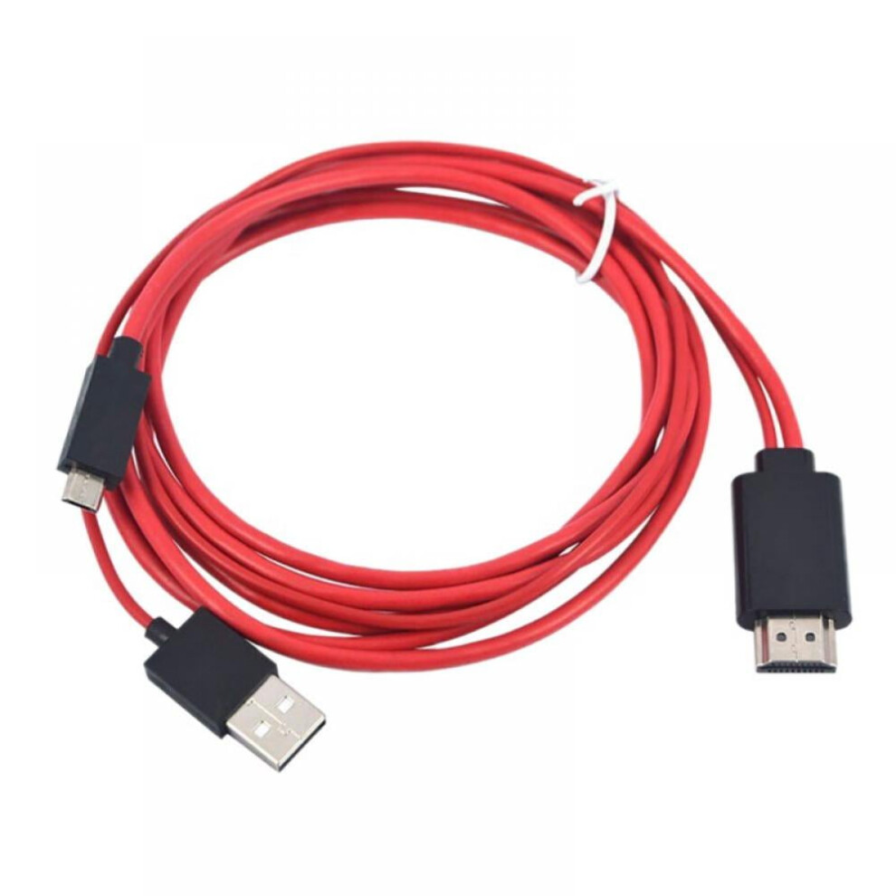 Prettyui-1Pcs Usb Mhl To Hdmi 1080P Hd Tv Cable Adapter Replacement For Android 9191629178537