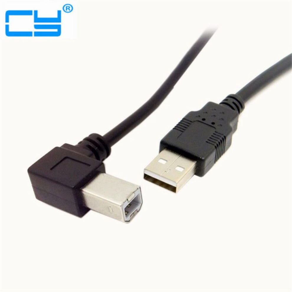 Usb 2.0 A Male To B Male Cable Left Angled 90 Degree For Printer Scanner Hard Disk 50Cm 9191629178551
