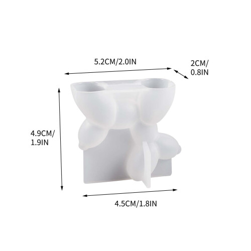 Καλούπι σιλικόνης Jacenvly3D για σκύλους, συμβατό με ρητίνη, κερί και γύψο DIY, 1