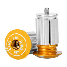 Bicycle handlebar plug road bike integrated lockable cover 18mm expansion plug Gold